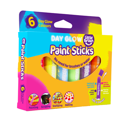 Paint Sticks Day Glow Colours 6 Pack